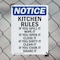 Signmission Kitchen Rules If You Spill It, 7 in W x Rectangle, Plastic OS-2PACK-NS-P-710-V-13907 - alternate 6